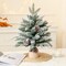 18 Inch Small Flocked Christmas Tree with Pine Cone Tabletop Decor